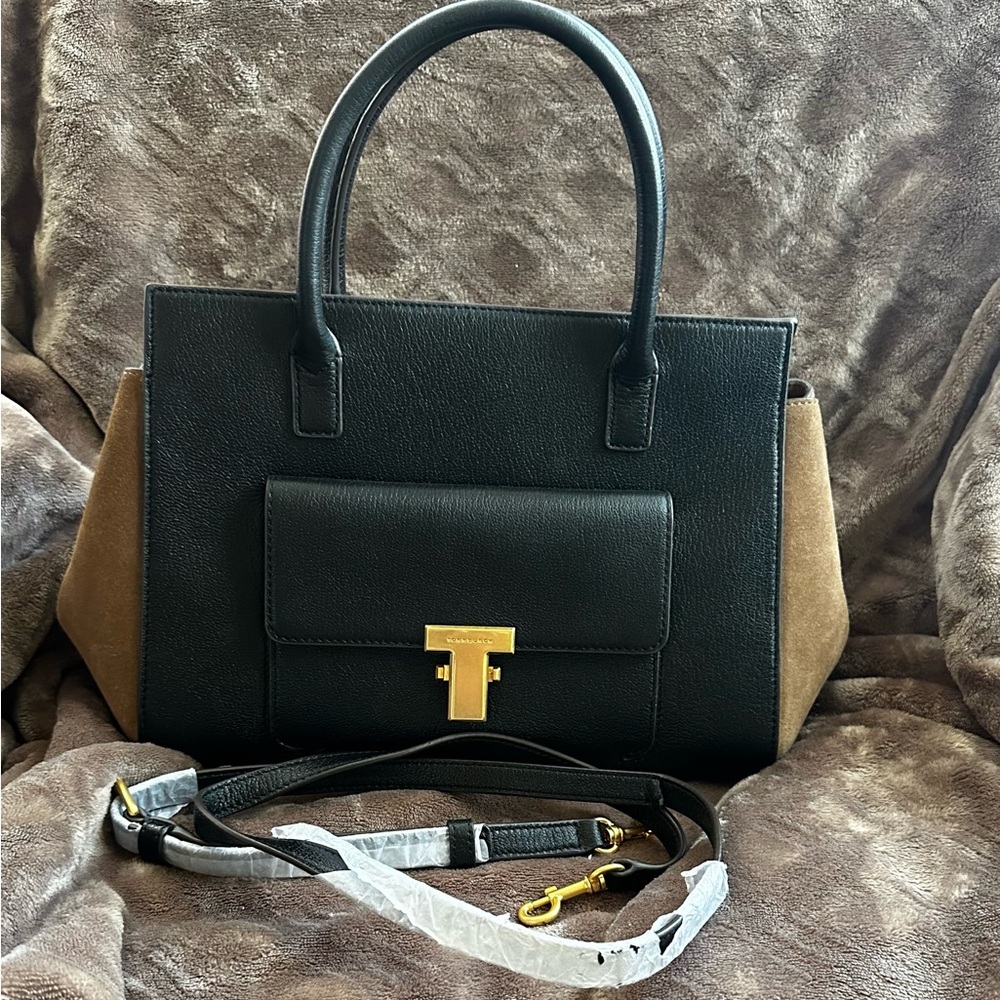 Tory Burch Black and Brown Satchel